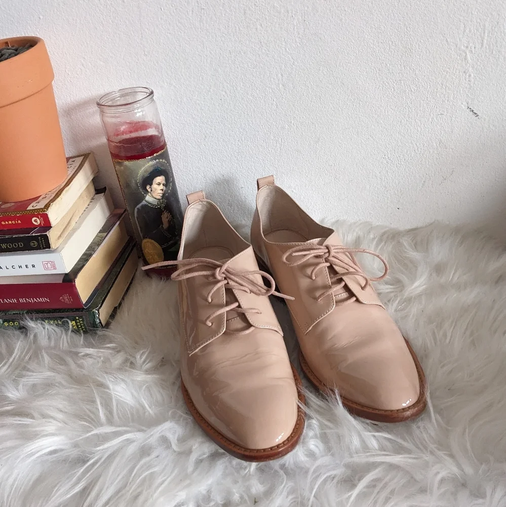 Louis Et Cie Oxford Loafer Shoes Patent Leather Pink 9